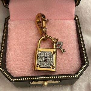 Juicy Couture Pave Padlock charm YJRU0931 tagged box